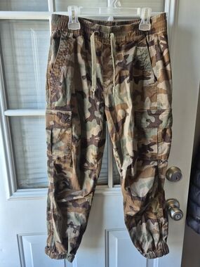 Polo Ralph Lauren Women's Camo Cargo Jogger Pants - Casual Drawstring Waist